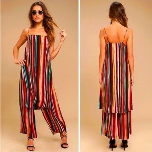 Free People Ruby striped two piece suit women size small